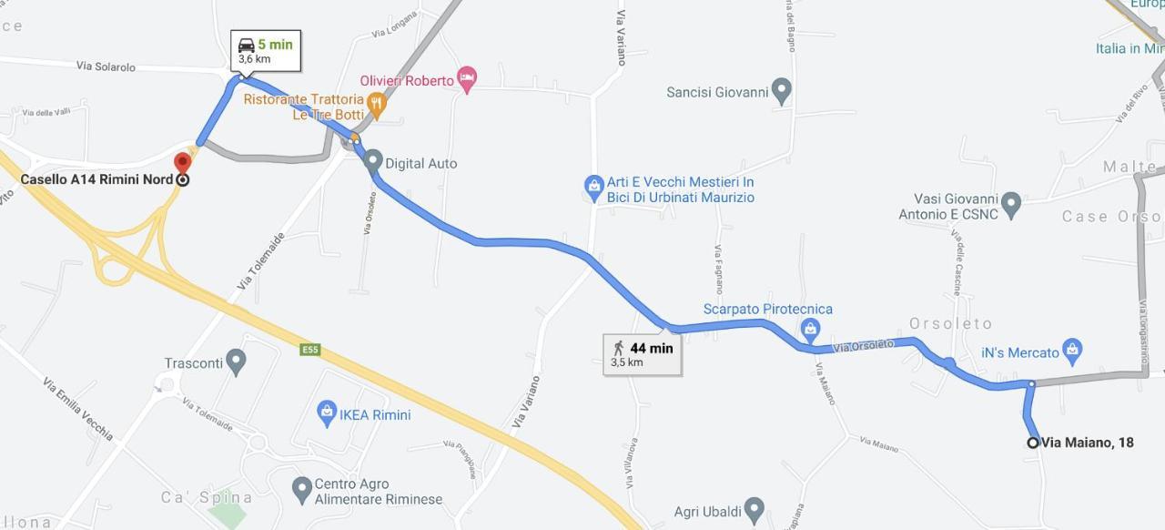 Chez Barnie Favoloso Appartamento Privato In Villa A 800Mt Ingresso Fiera רימיני מראה חיצוני תמונה